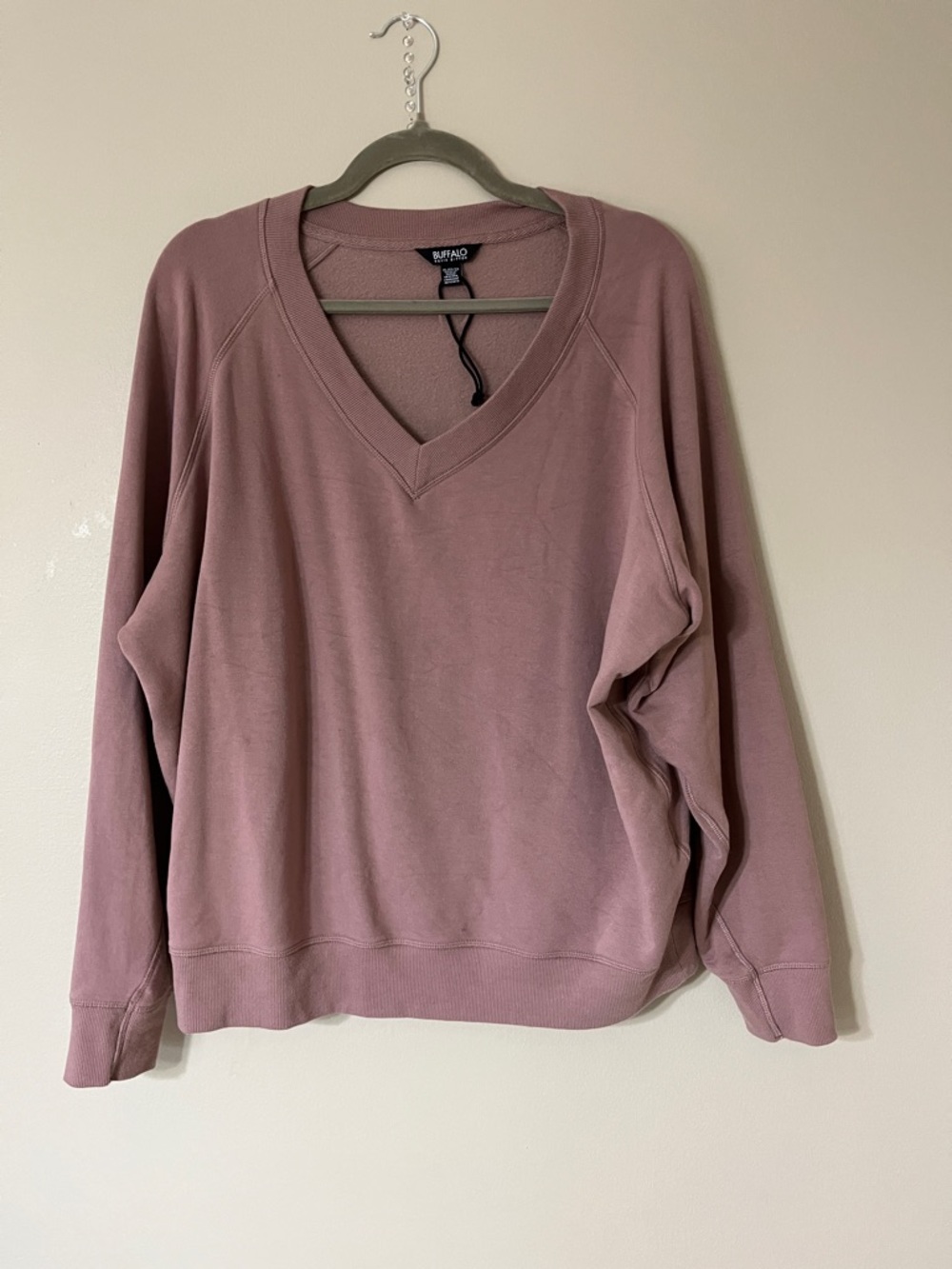 Buffalo David Bitton Mauve V-Neck Sweatshirt